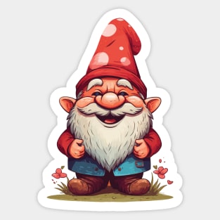 Gnome, Happy Little Garden Gnome Sticker